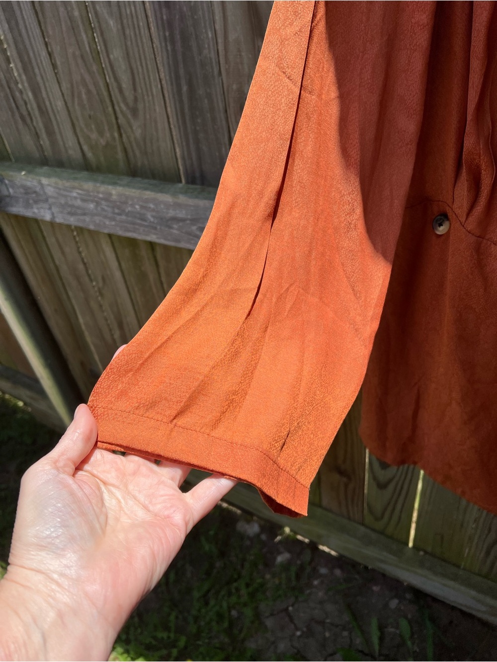 Free People Simone Cinnaber Rust Wrap Mini Dress - Women's Elegant Wrap Dress - Picture 7 of 12